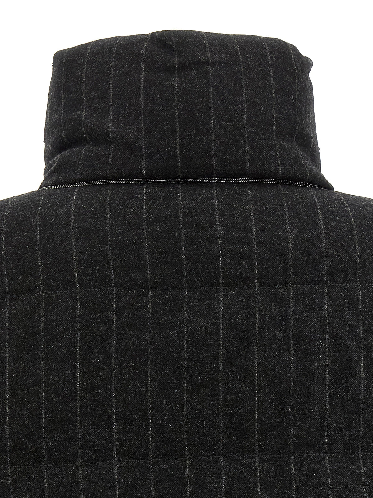 Gray Virgin Wool Full-Length Jacket