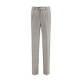 Gray Linen Casual Pants