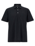 Blue Cotton Polo Shirt