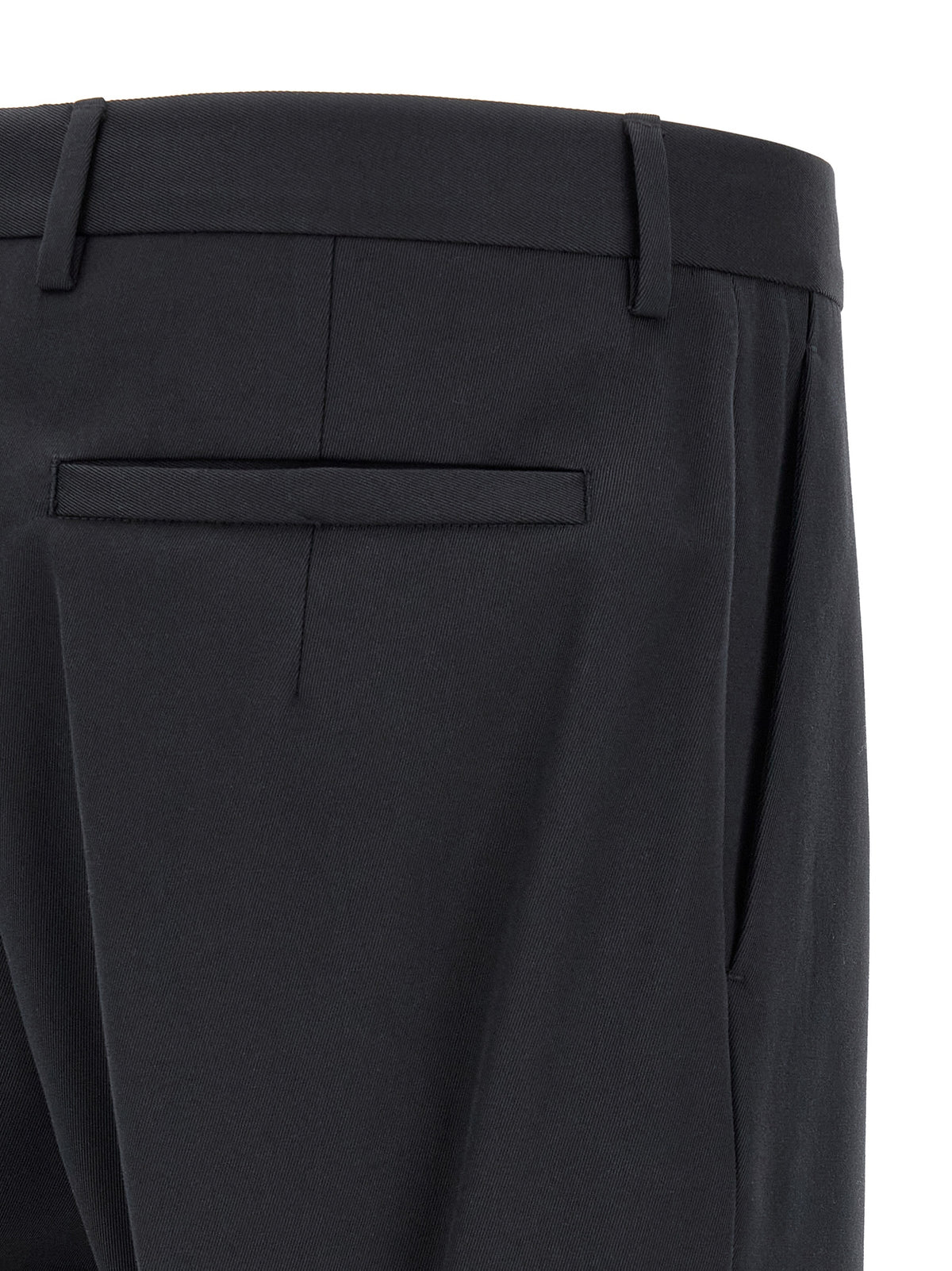 Blue Cotton Dress Pants