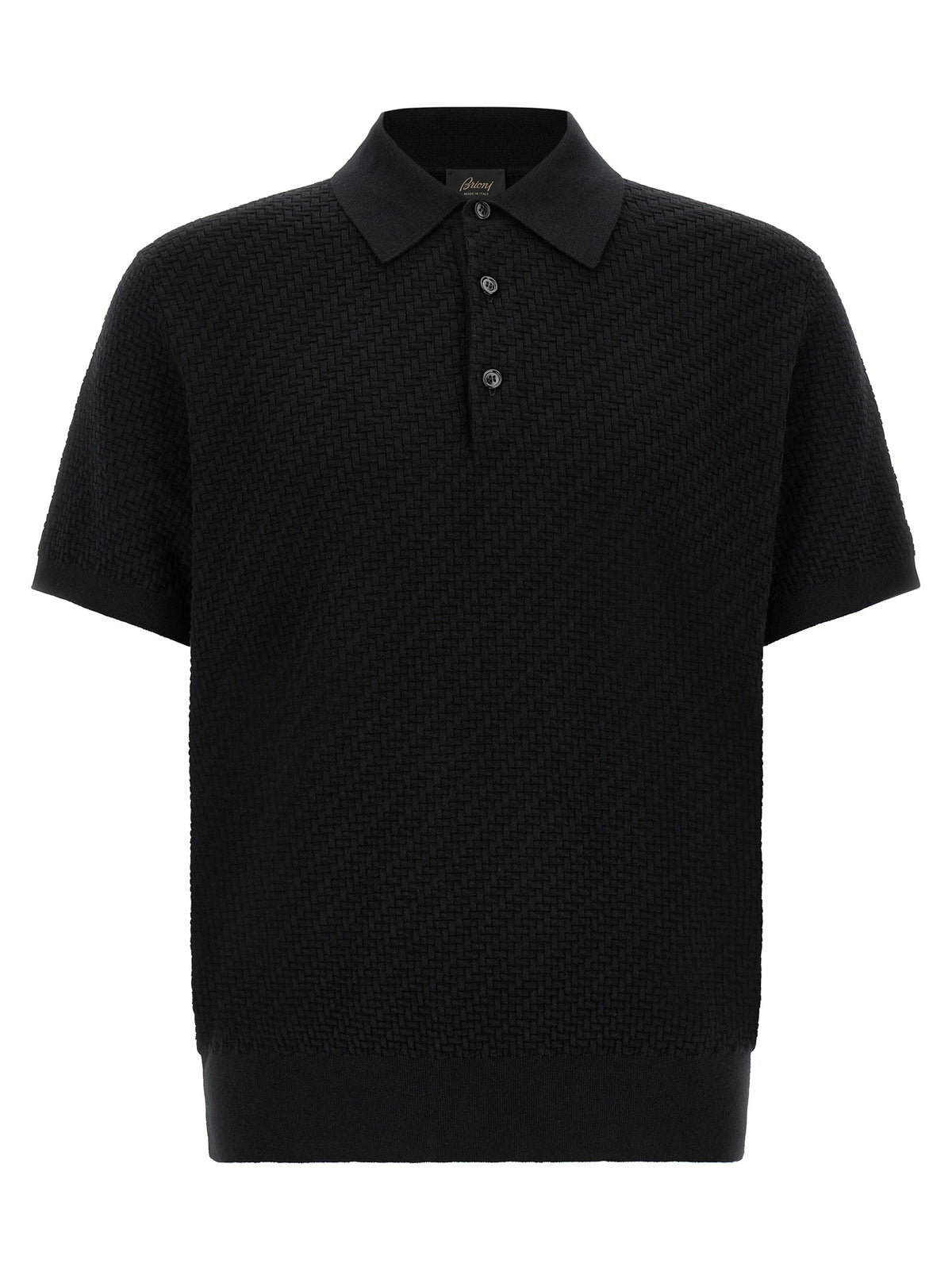 Black Cotton Polo Shirt
