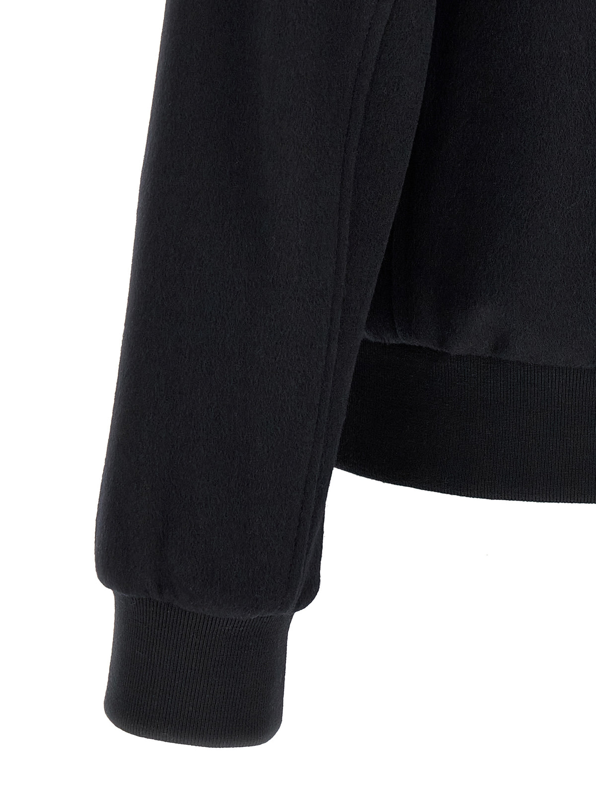 Black Wool Bomber