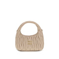 Beige Calf Leather Bos Taurus Shoulder Bag