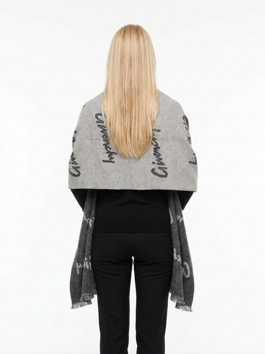 Gray Wool Scarf