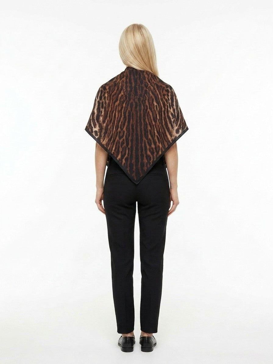 Brown Silk Foulard