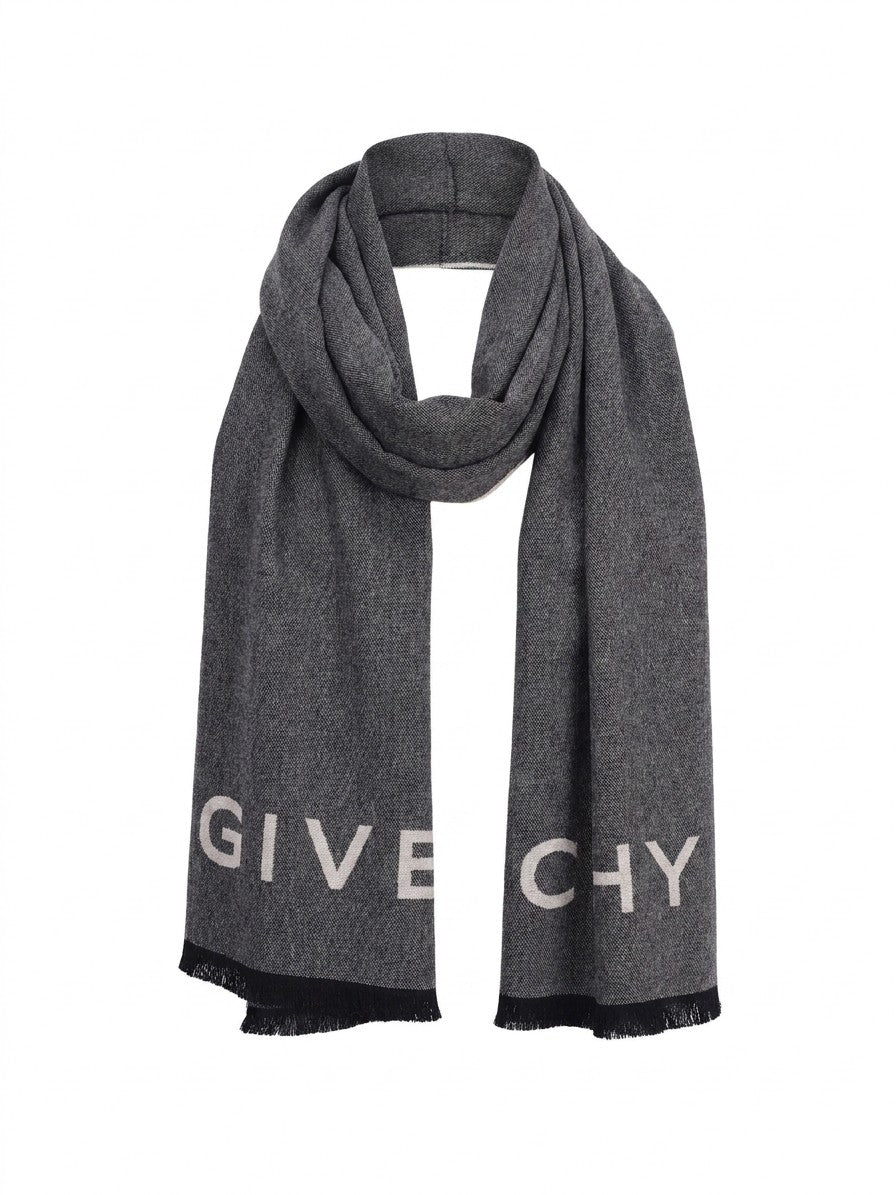 Gray Wool Scarf