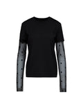 Black Cotton Long Sleeve T-Shirt