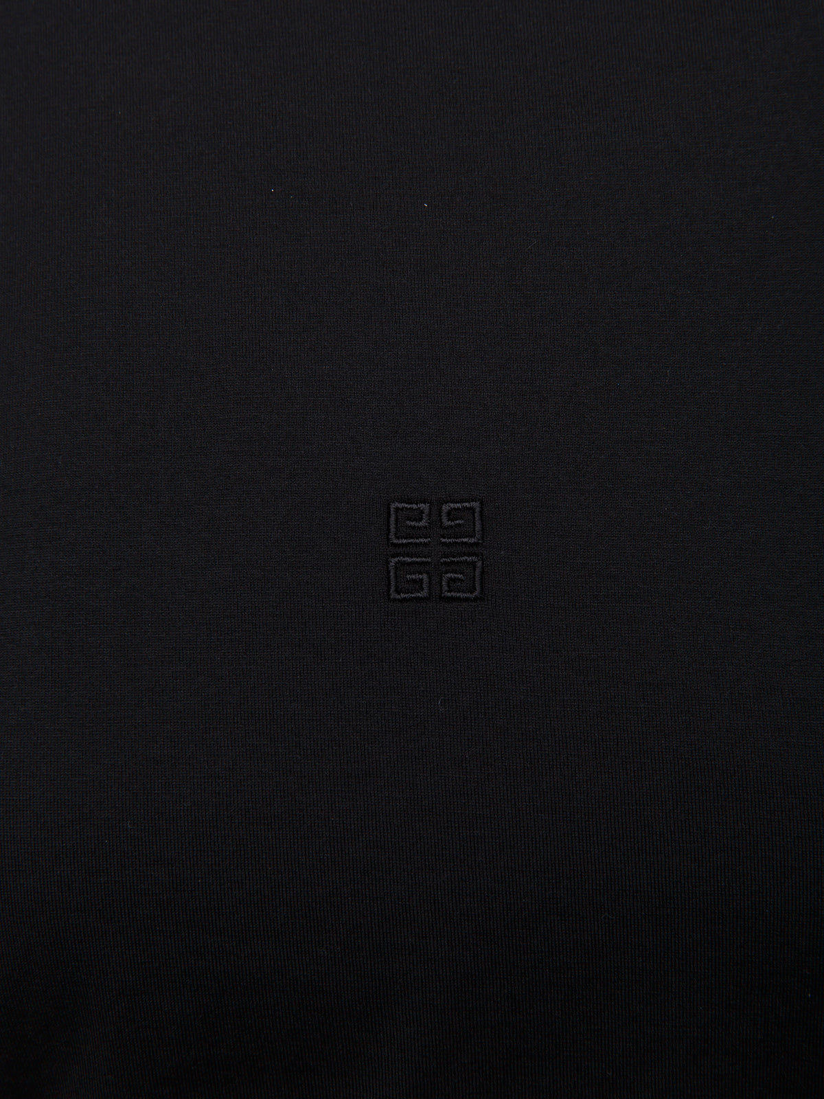 Black Cotton Long Sleeve T-Shirt