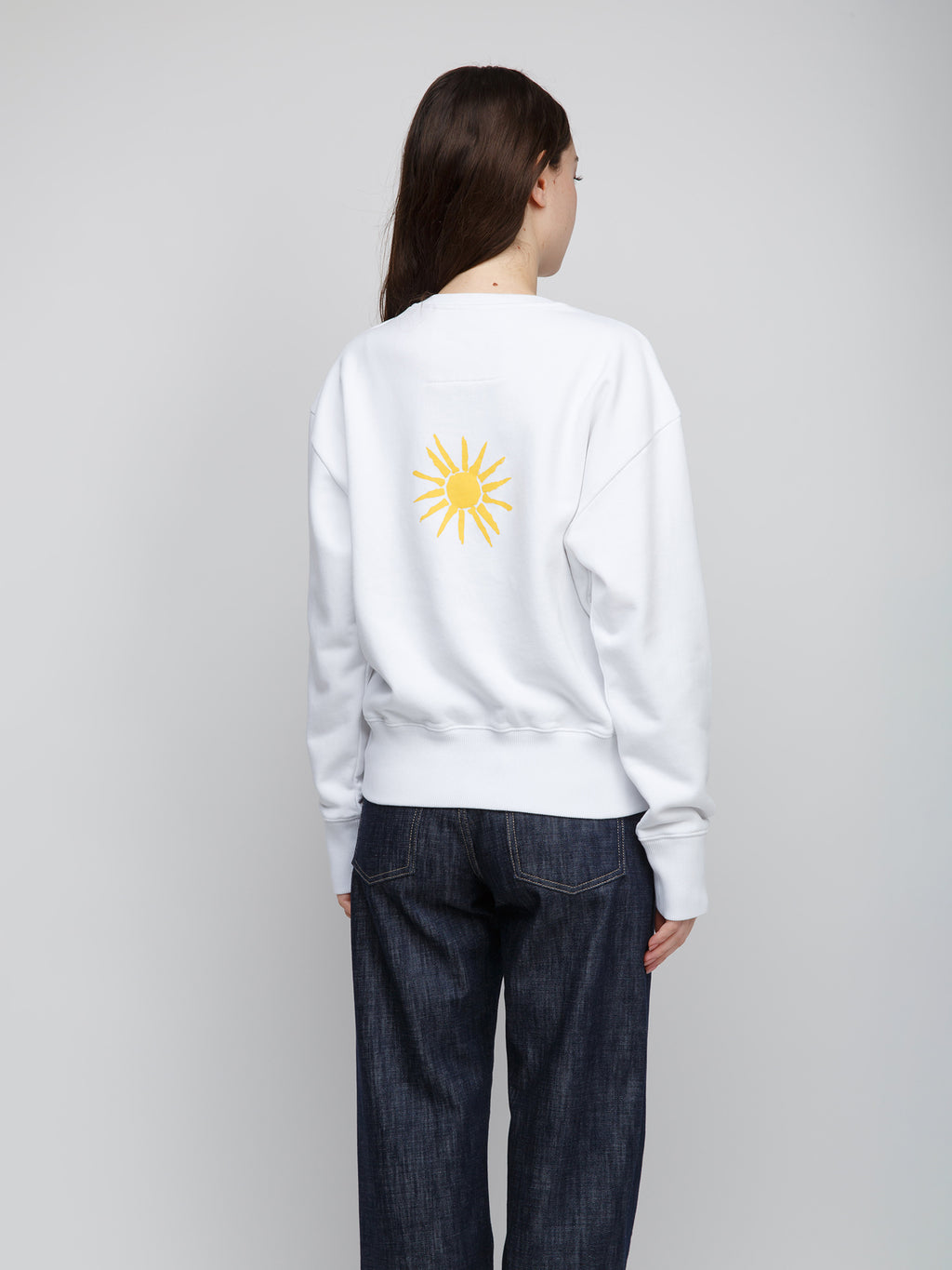 White Cotton Sweatshirt