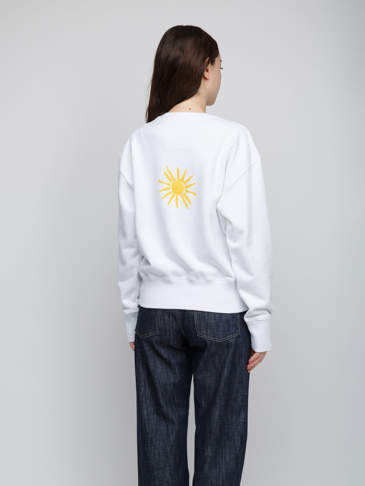 White Cotton Sweatshirt