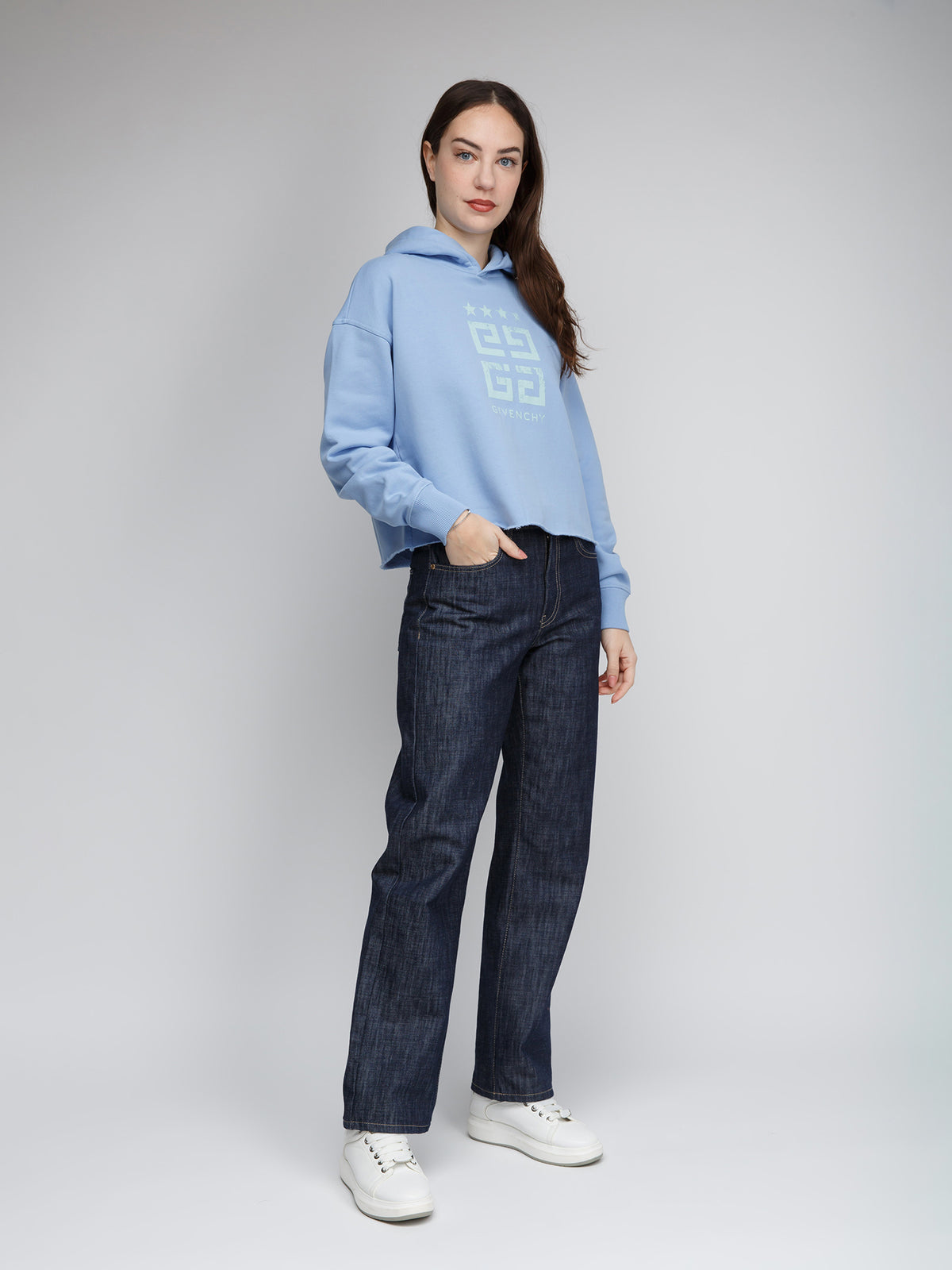 Blue Cotton Hoodie