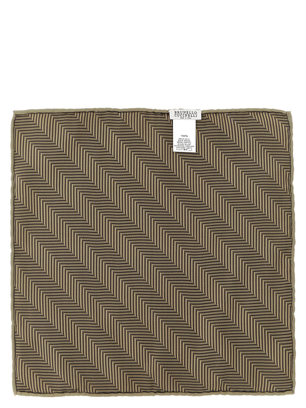 Beige Silk Pocket Square