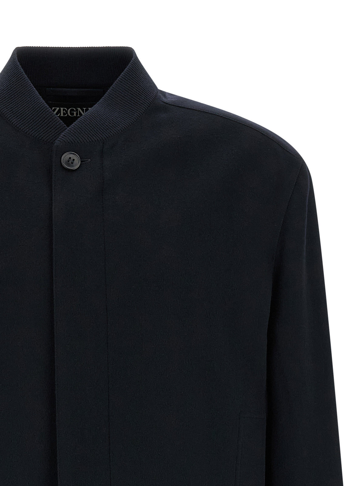 Blue Cashmere Bomber