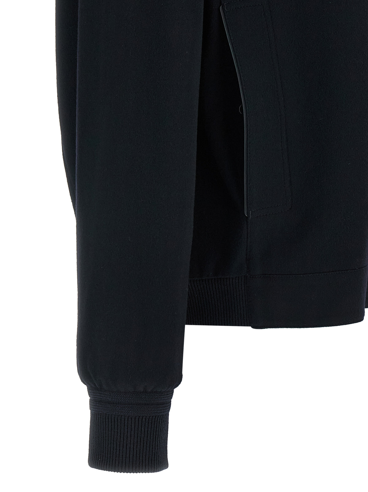 Blue Cashmere Bomber