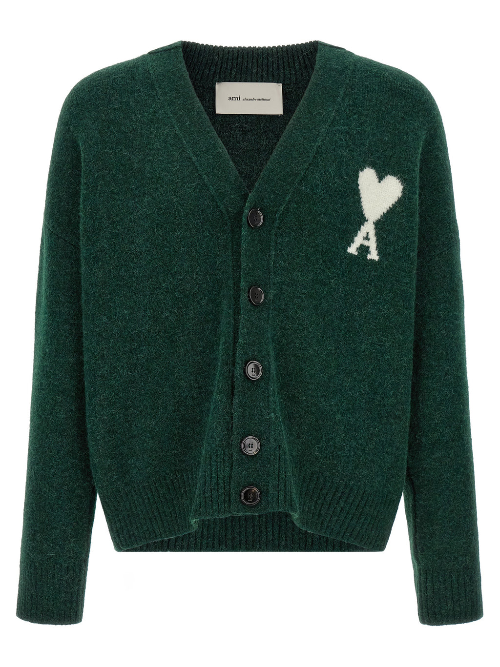 Bicolor Alpaca Leather Cardigan