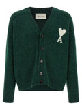 Bicolor Alpaca Leather Cardigan