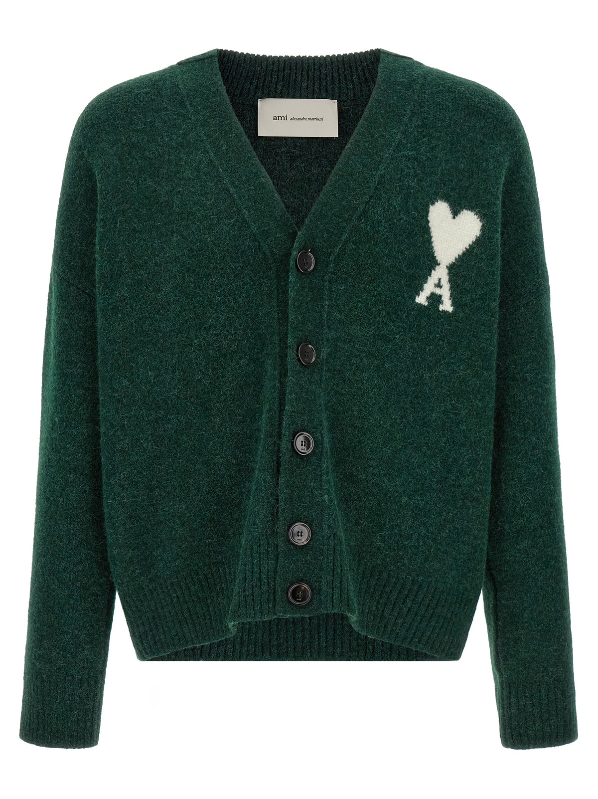 Bicolor Alpaca Leather Cardigan