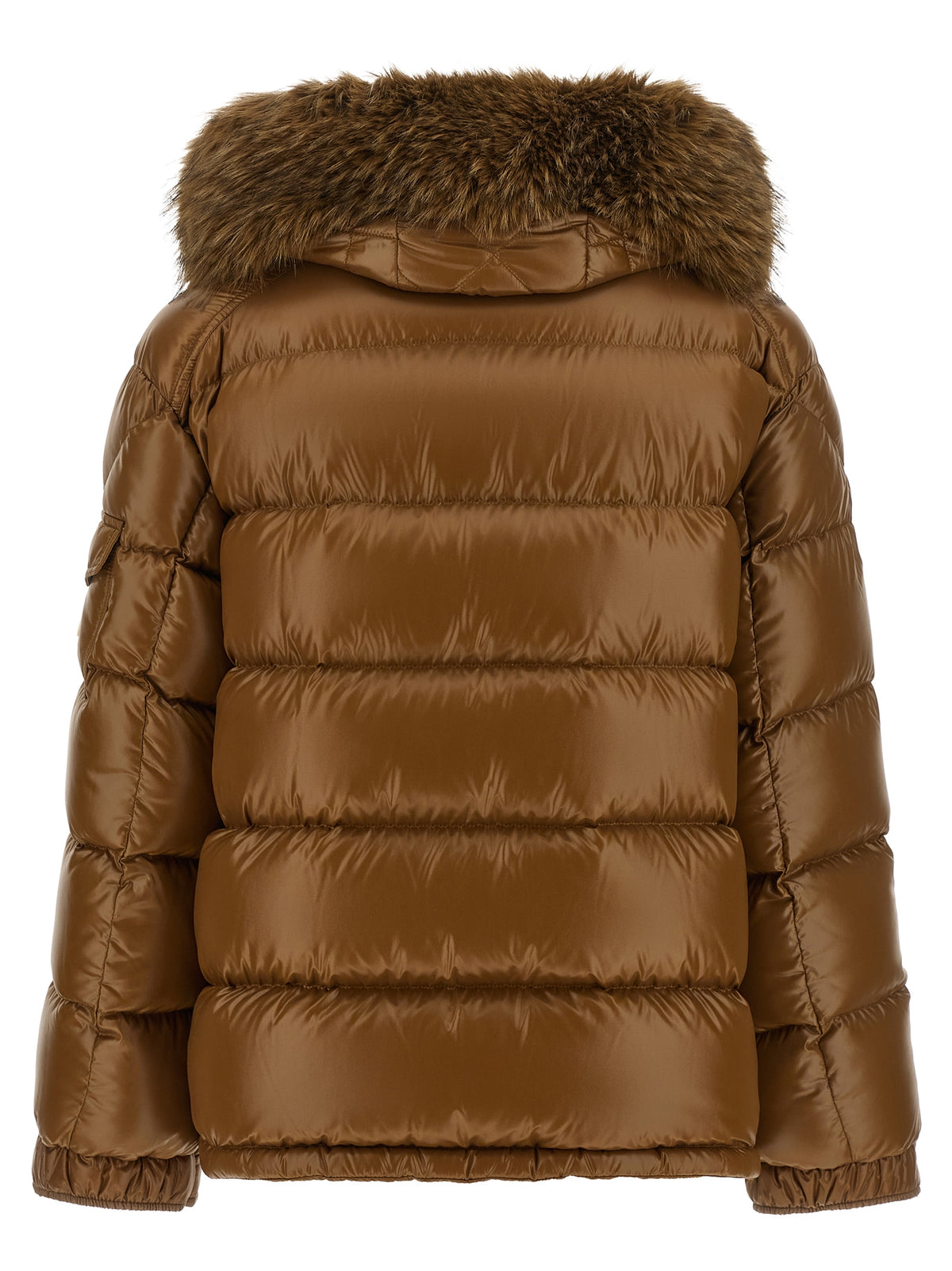 Brown Polyamide Full-Length Jacket