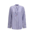 Blue Silk Pattern Shirt