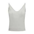 White Silk Tank Tops