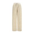 Beige Polyester Joggers (Workout Pants)