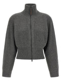 Gray Cashmere Cardigan