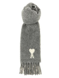 Gray Alpaca Leather Foulard