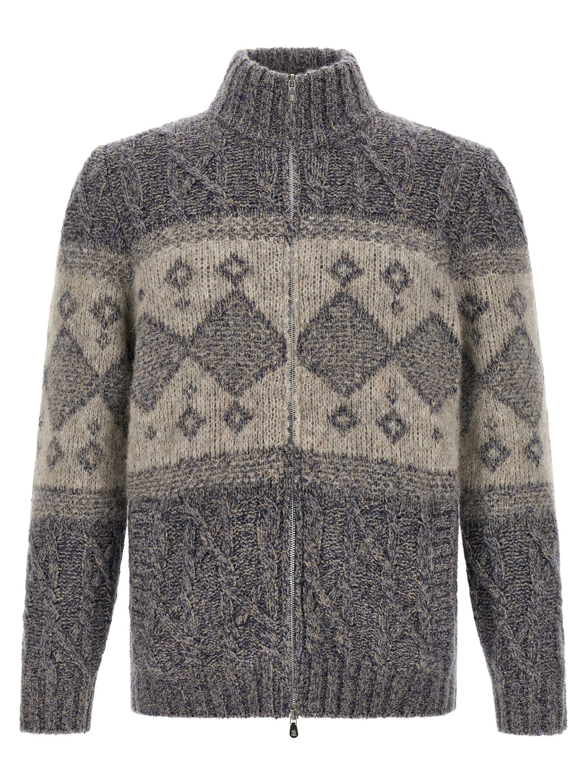 Gray Virgin Wool Cardigan