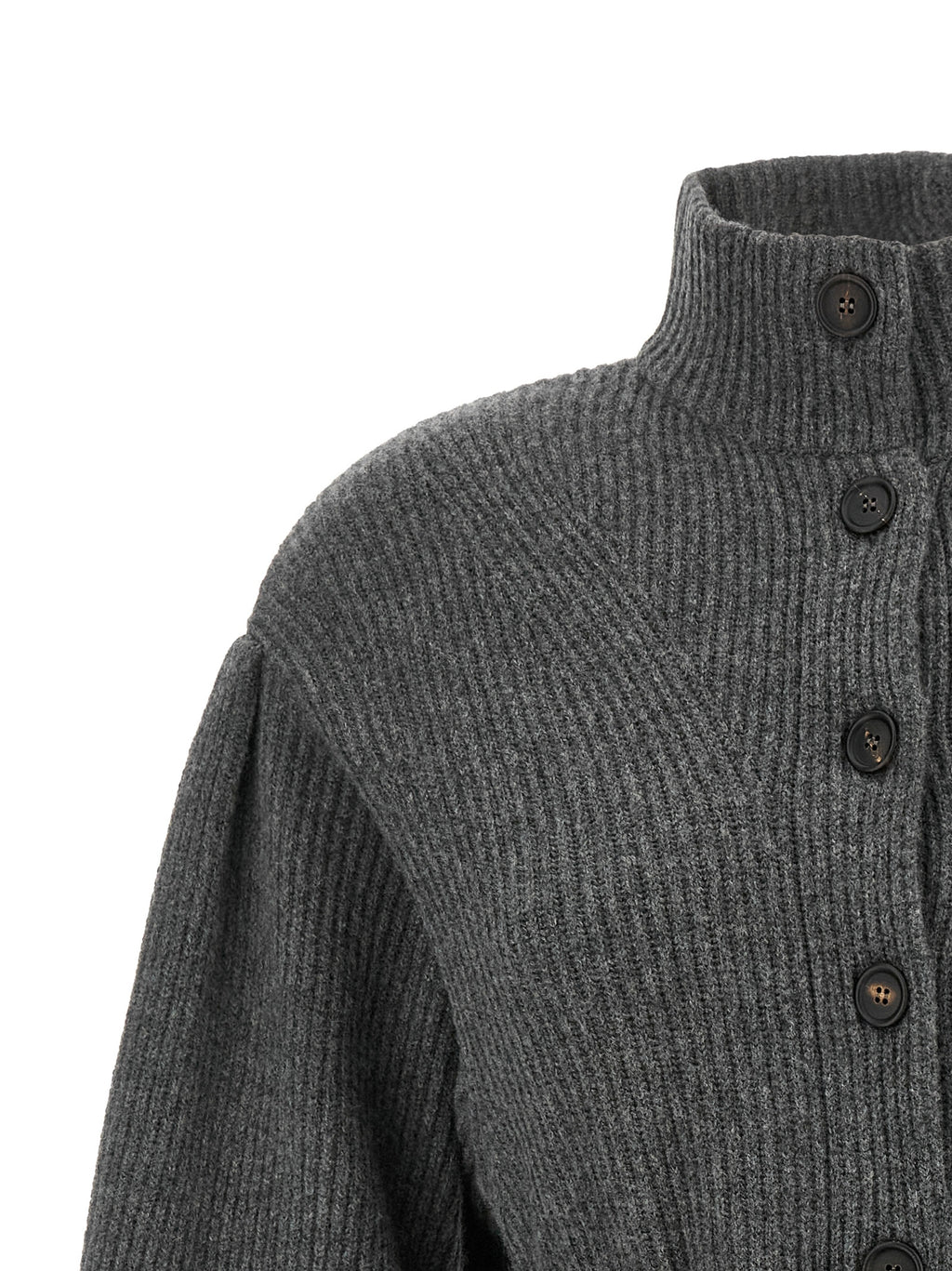 Gray Virgin Wool Cardigan