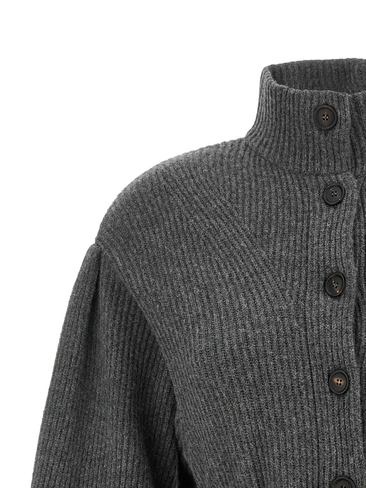Gray Virgin Wool Cardigan