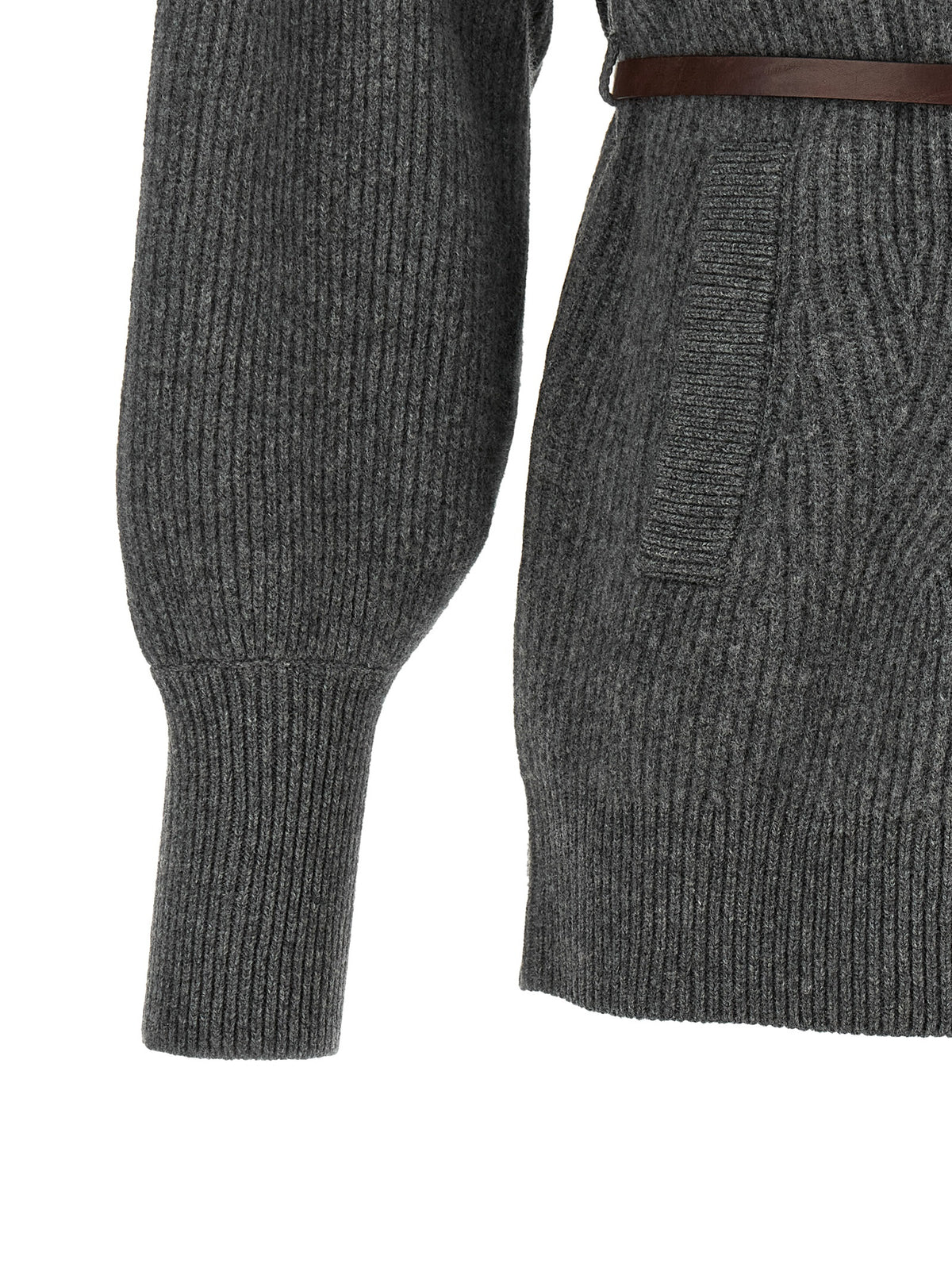 Gray Virgin Wool Cardigan