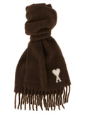 Brown Alpaca Leather Foulard