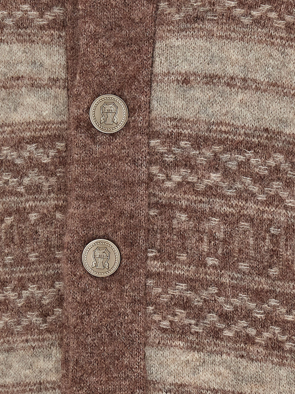 Brown Alpaca Leather Cardigan