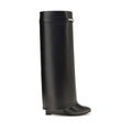 Black Calf Leather Bos Taurus Ankle Boots