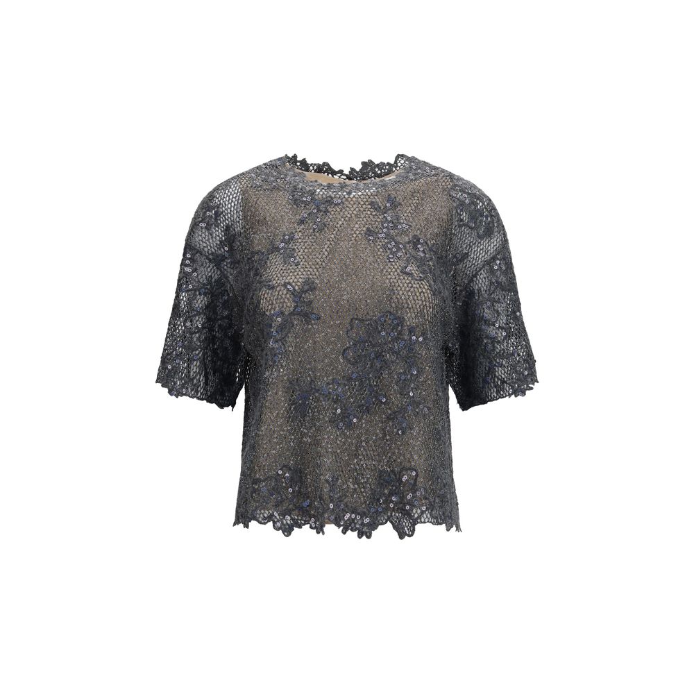 Gray Mohair Pattern Shirt