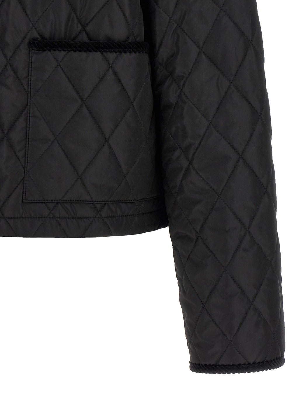 Black Polyamide Full-Length Jacket
