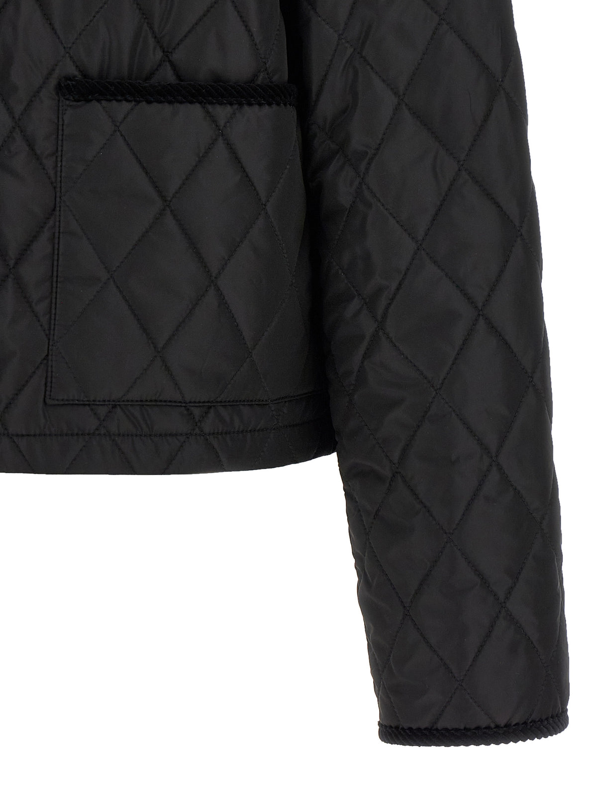Black Polyamide Full-Length Jacket