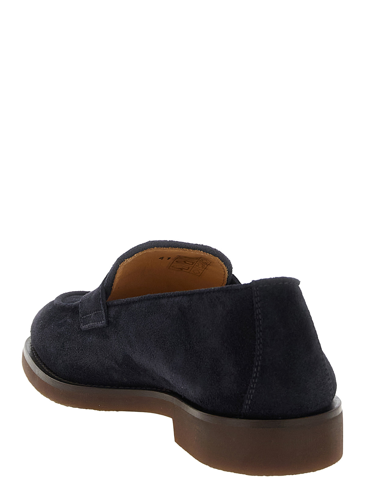Blue Calfskin Slip-On Loafers