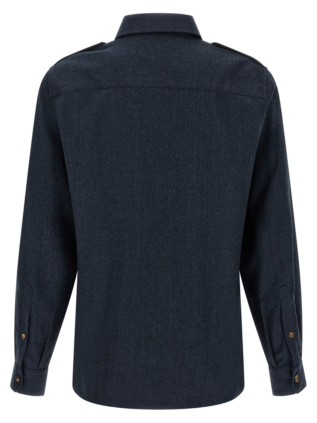 Blue Virgin Wool Blouse