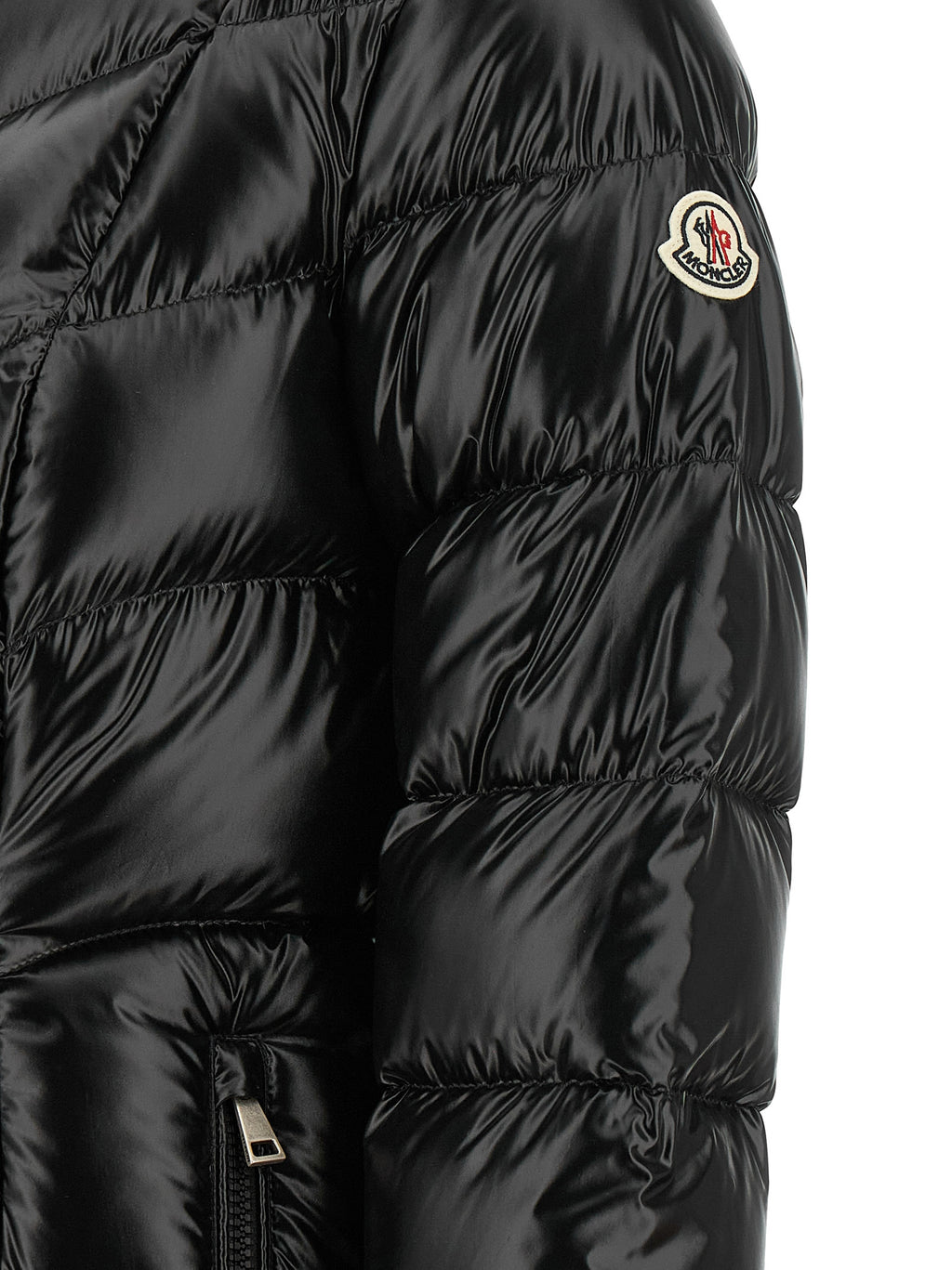 Black Polyamide Full-Length Jacket