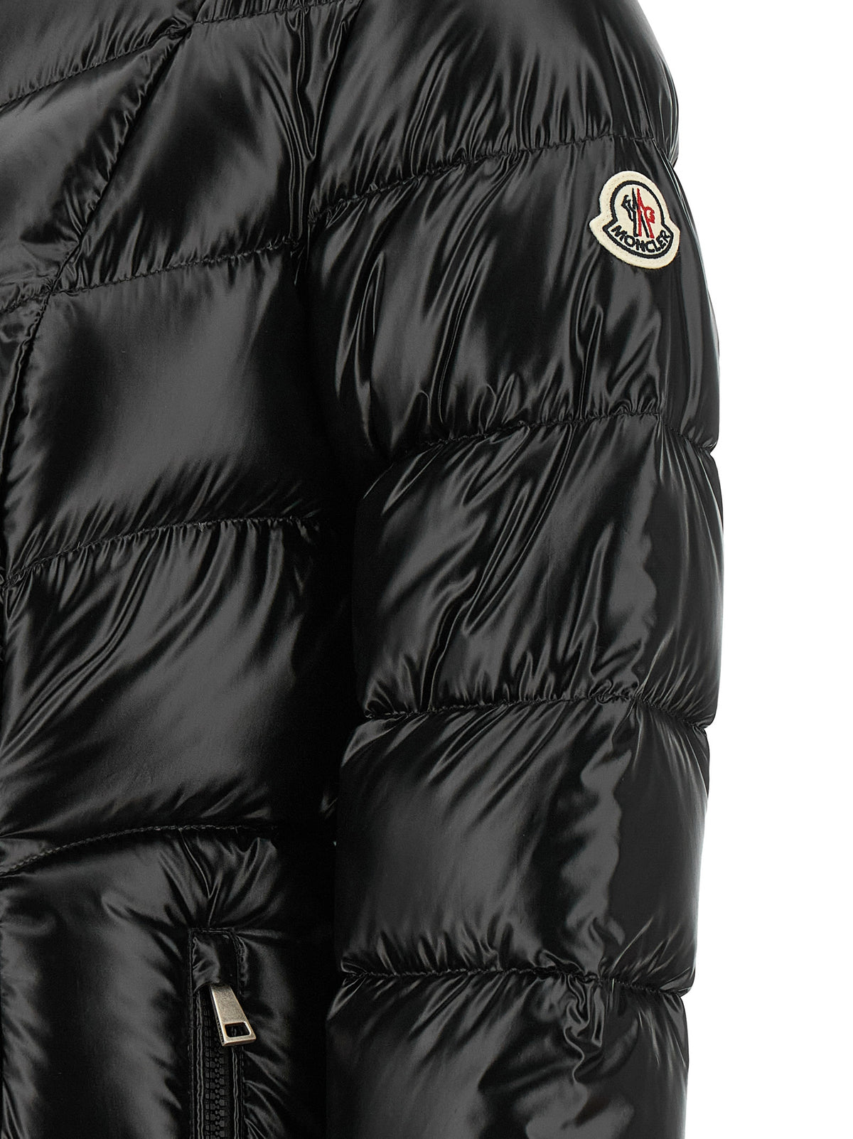 Black Polyamide Full-Length Jacket