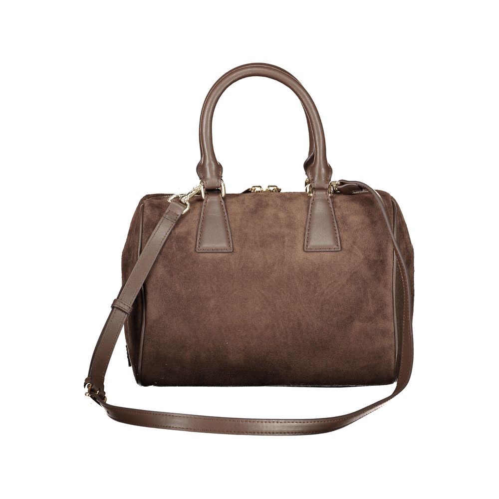 Brown Leather Women's Bag with Handles