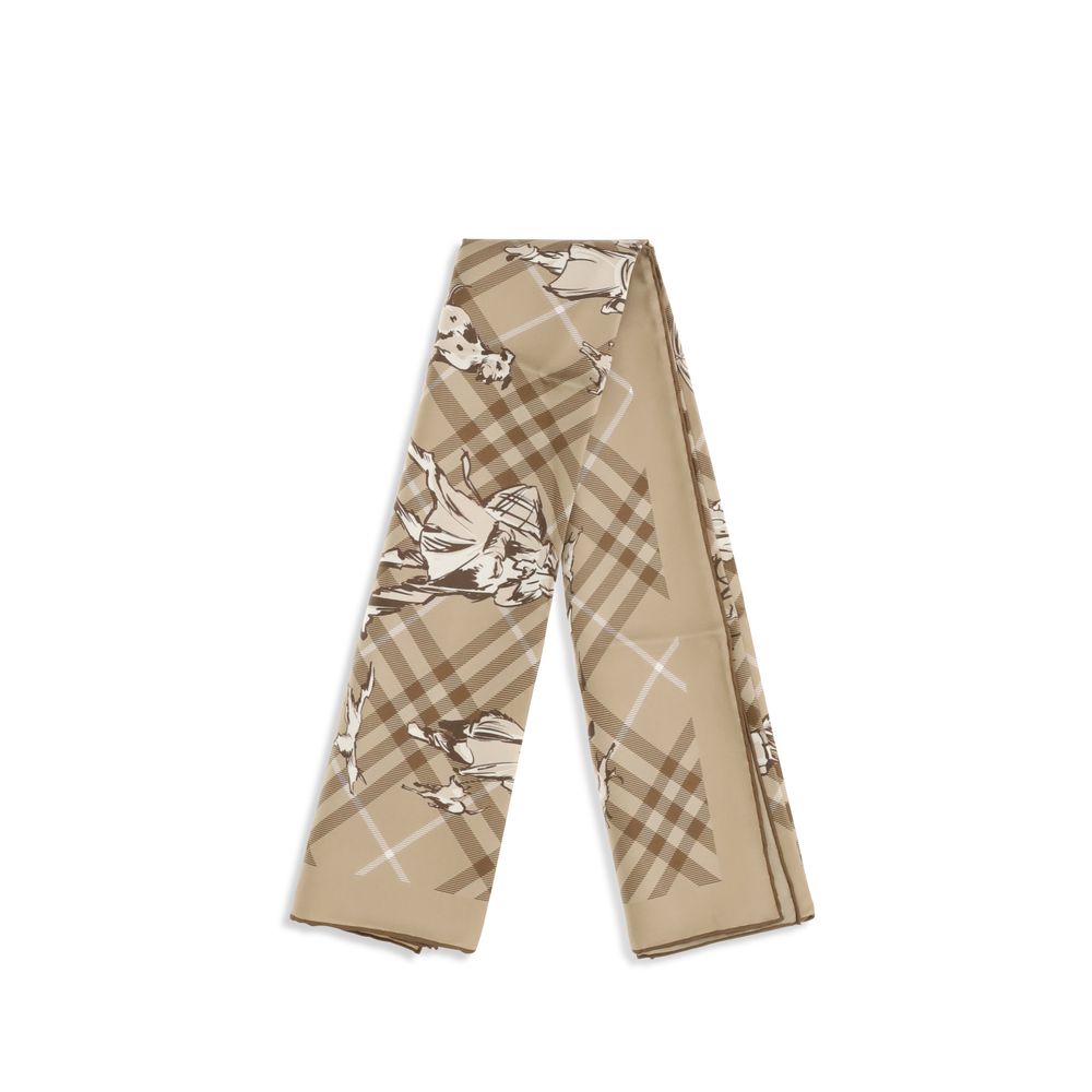 Beige Silk Scarf