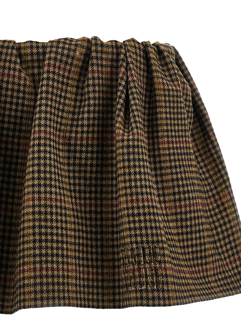Brown Virgin Wool Long Skirt