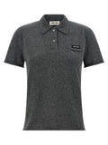 Gray Cashmere Polo Shirt