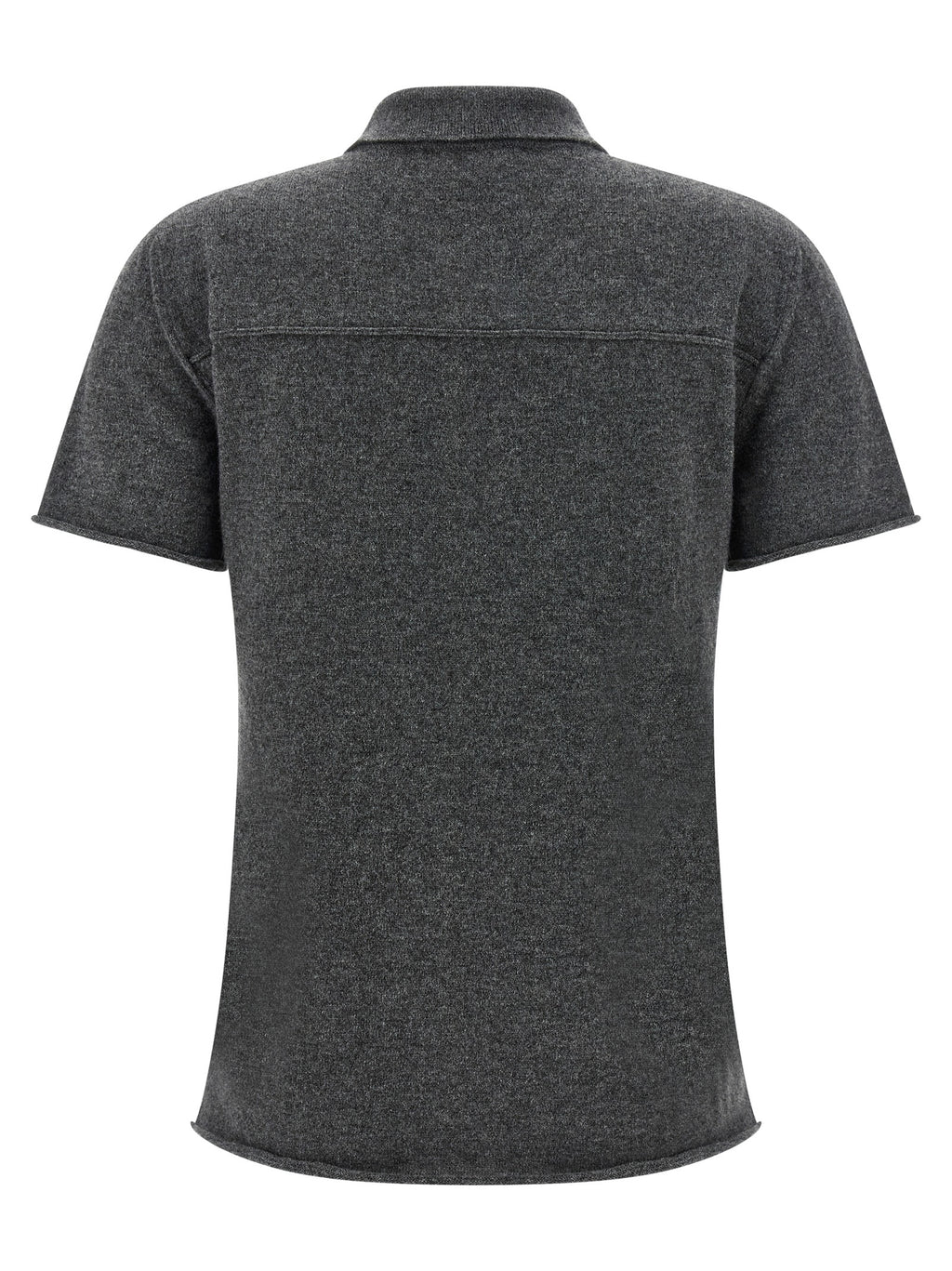 Gray Cashmere Polo Shirt