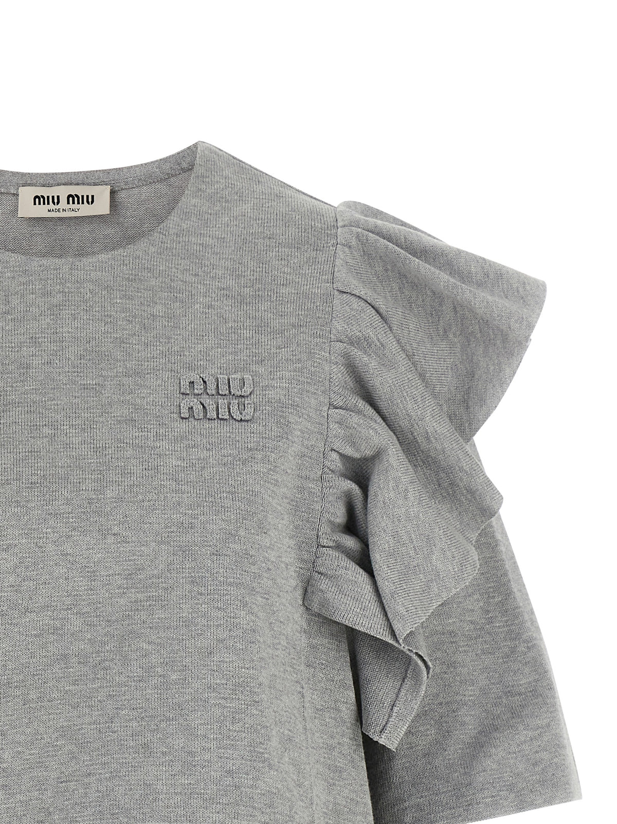 Gray Cotton Short Dress