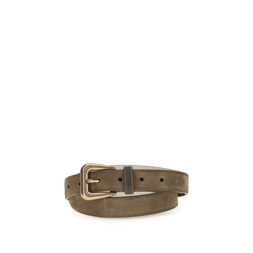Brown Suede Leather Regular Belt
