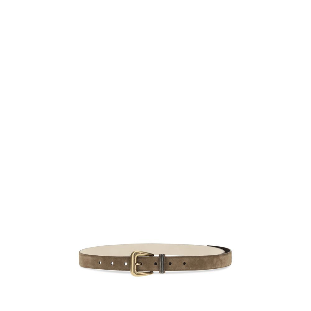 Brown Suede Leather Regular Belt