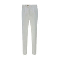 White Cotton Casual Pants